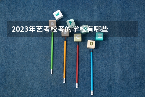 2023年艺考校考的学校有哪些