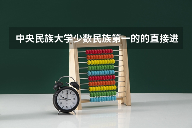 中央民族大学少数民族第一的的直接进吗