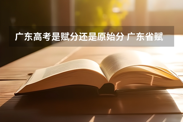 广东高考是赋分还是原始分 广东省赋分标准