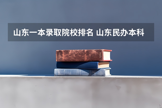 山东一本录取院校排名 山东民办本科排名