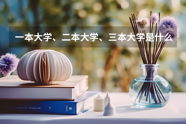 一本大学、二本大学、三本大学是什么意思？