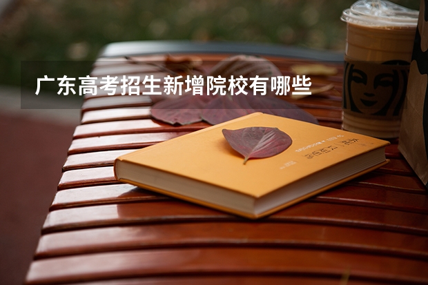 广东高考招生新增院校有哪些