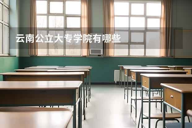 云南公立大专学院有哪些