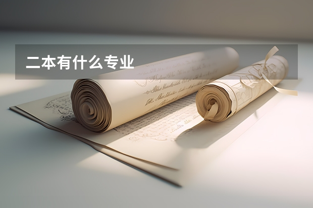 二本有什么专业