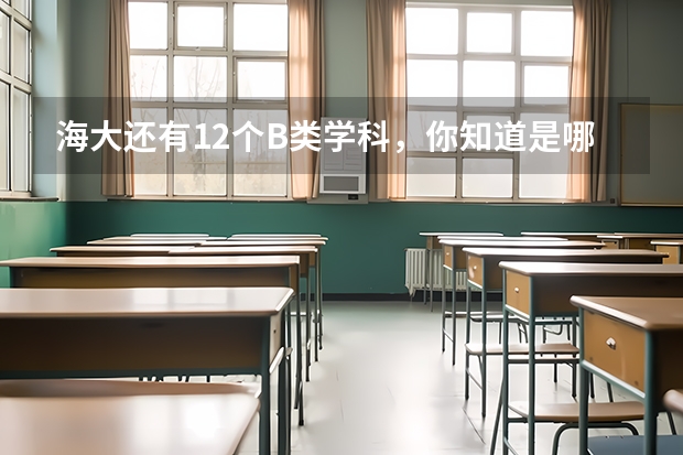 海大还有12个B类学科，你知道是哪些吗？为什么呢？