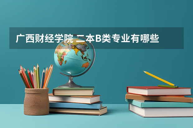 广西财经学院 二本B类专业有哪些