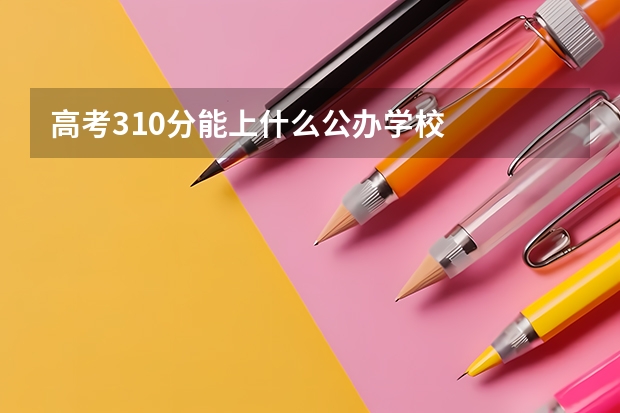 高考310分能上什么公办学校