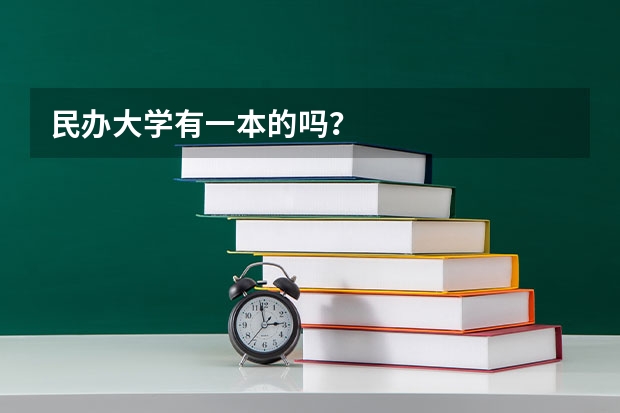 民办大学有一本的吗？