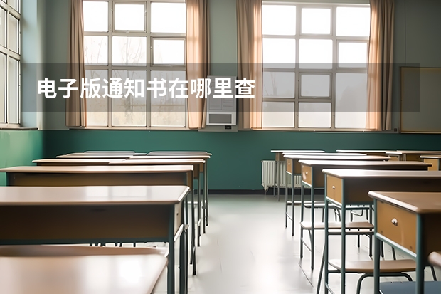 电子版通知书在哪里查