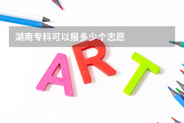 湖南专科可以报多少个志愿
