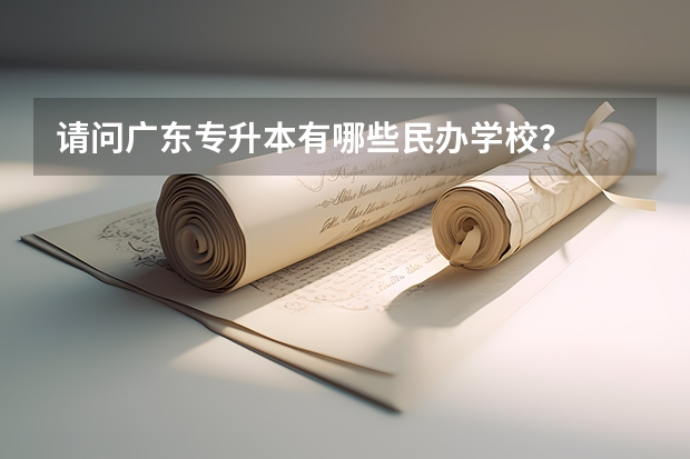 请问广东专升本有哪些民办学校?