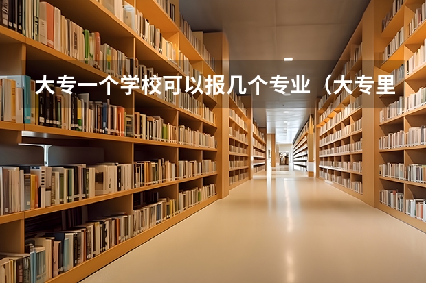 大专一个学校可以报几个专业（大专里一个人能选几个专业）