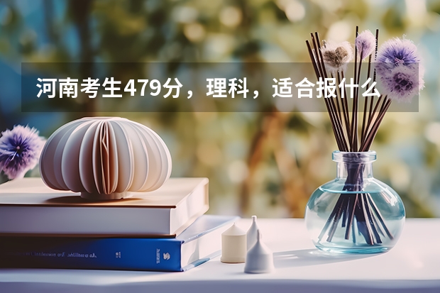河南考生479分，理科，适合报什么高校