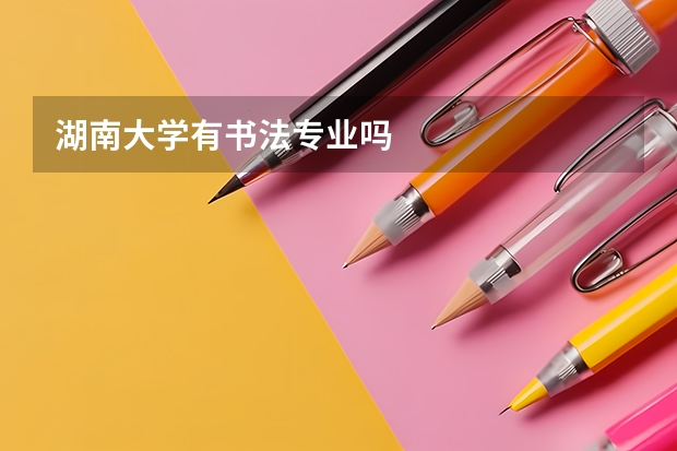 湖南大学有书法专业吗