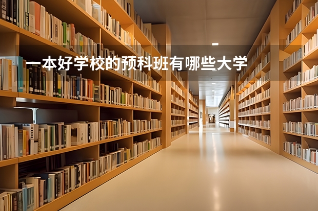 一本好学校的预科班有哪些大学