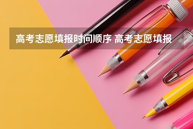 高考志愿填报时间顺序 高考志愿填报时间
