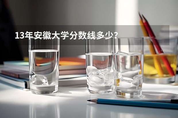 13年安徽大学分数线多少?