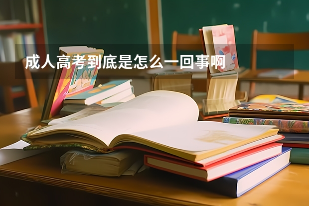 成人高考到底是怎么一回事啊
