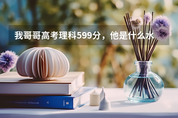 我哥哥高考理科599分，他是什么水平？