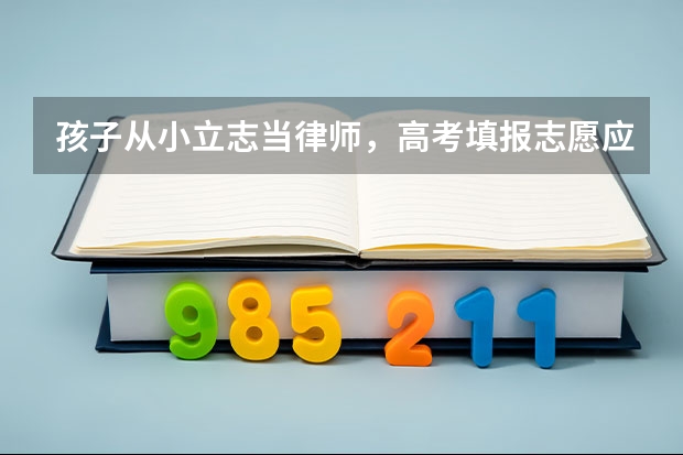 孩子从小立志当律师，高考填报志愿应该填报哪些专业？