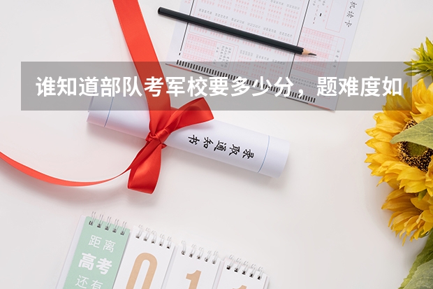 谁知道部队考军校要多少分,题难度如何,考军校需要什么条件,最好能把题发到我邮箱来