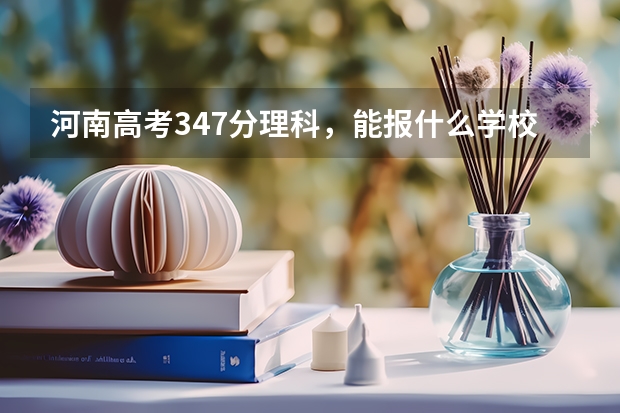 河南高考347分理科,能报什么学校啊?