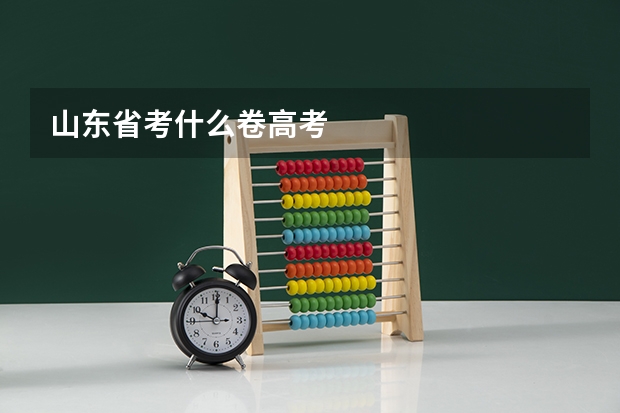 山东省考什么卷高考