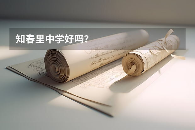 知春里中学好吗？