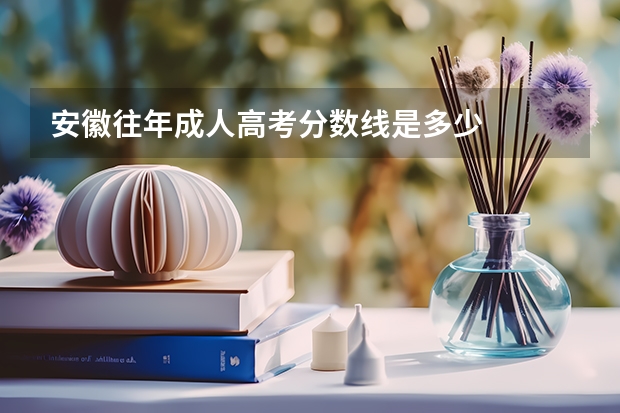 安徽往年成人高考分数线是多少
