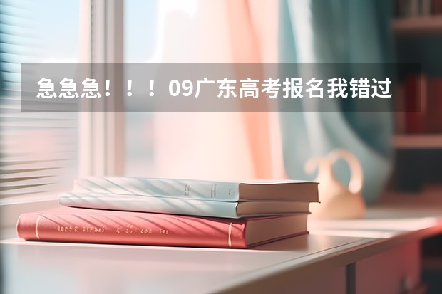 急急急！！！09广东高考报名我错过了时间，还可以补报吗？08年高考报名是可以补报的，09年的还可以吗？？