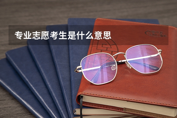 专业志愿考生是什么意思
