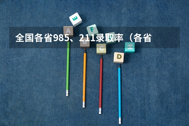 全国各省985、211录取率（各省份高考人数）