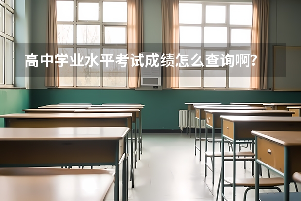 高中学业水平考试成绩怎么查询啊？