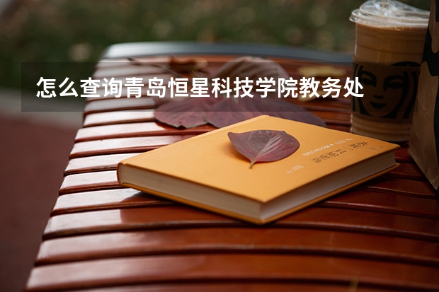 怎么查询青岛恒星科技学院教务处