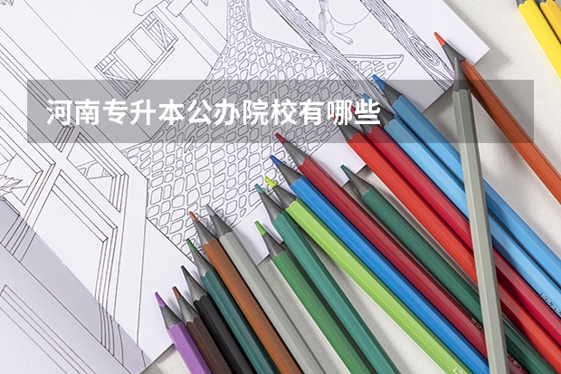 河南专升本公办院校有哪些