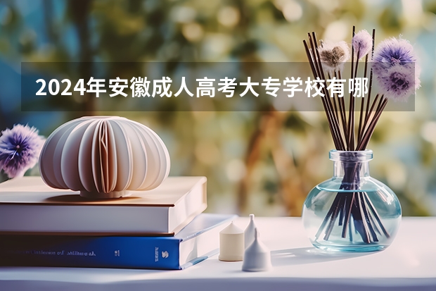 2024年安徽成人高考大专学校有哪些