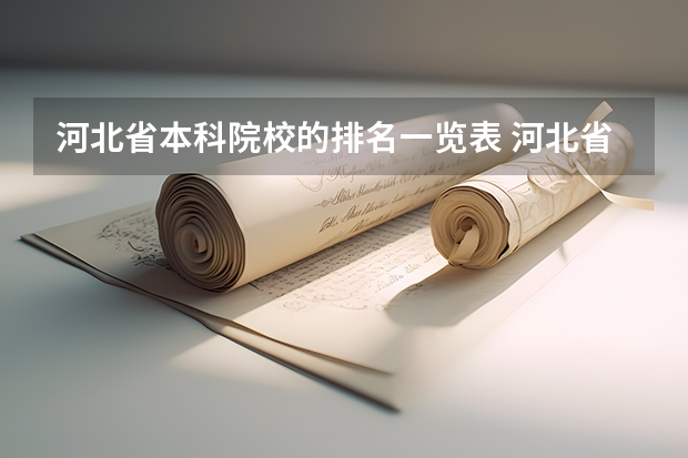 河北省本科院校的排名一览表 河北省比较好的民办本科