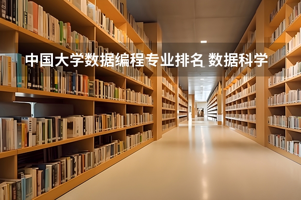 中国大学数据编程专业排名 数据科学与大数据技术专业排名