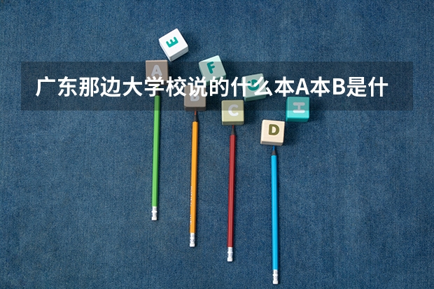 广东那边大学校说的什么本A本B是什么意思啊