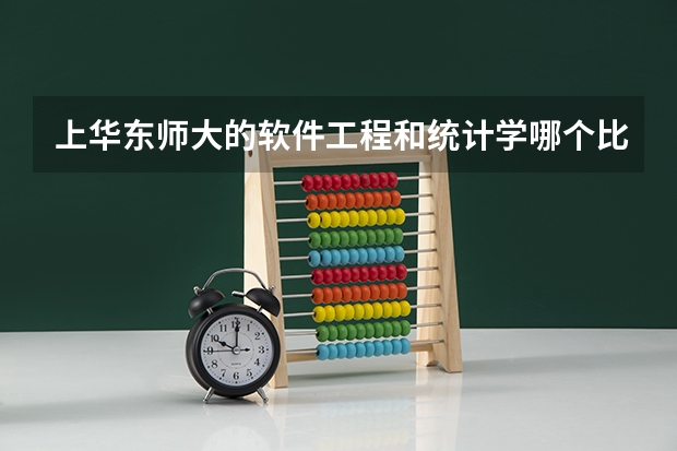 上华东师大的软件工程和统计学哪个比较好？
