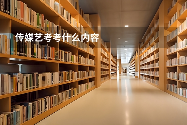 传媒艺考考什么内容