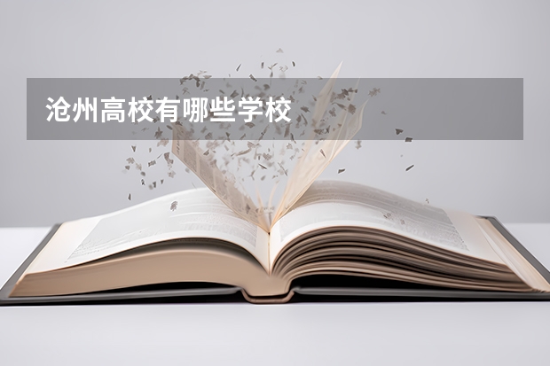 沧州高校有哪些学校