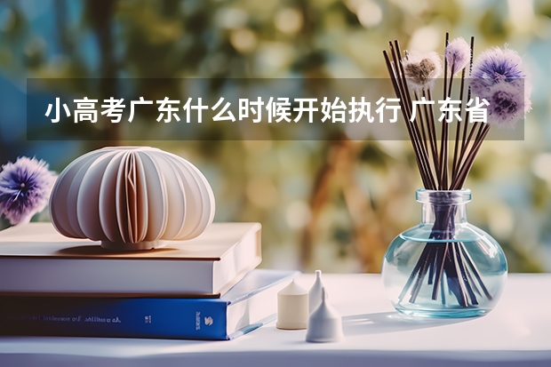 小高考广东什么时候开始执行 广东省小高考录取时间