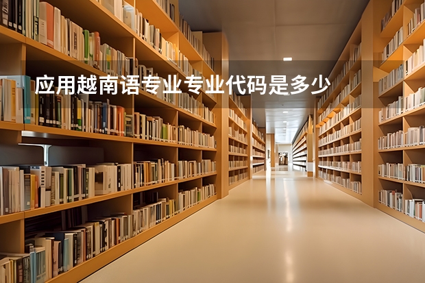 应用越南语专业专业代码是多少