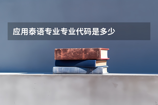 应用泰语专业专业代码是多少