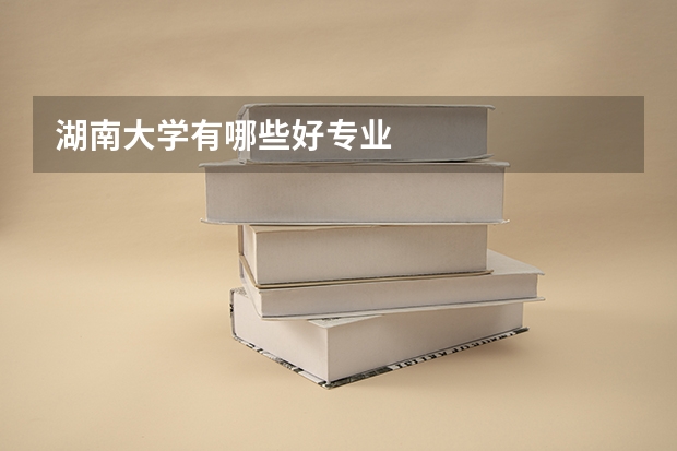 湖南大学有哪些好专业