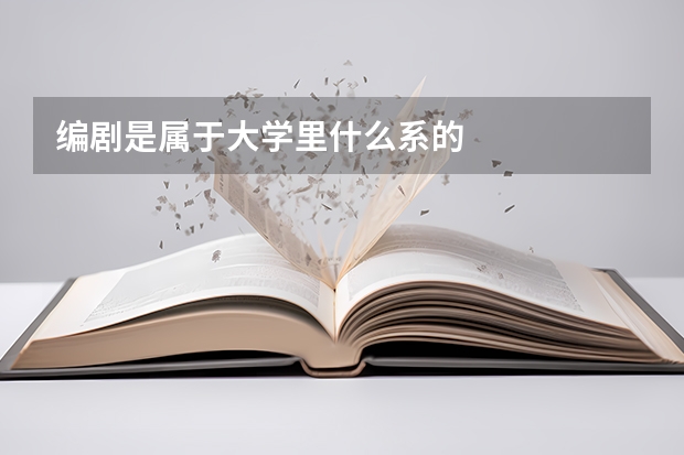 编剧是属于大学里什么系的