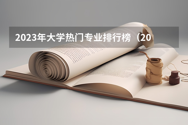 2023年大学热门专业排行榜（2023年大学专业排行榜最新）