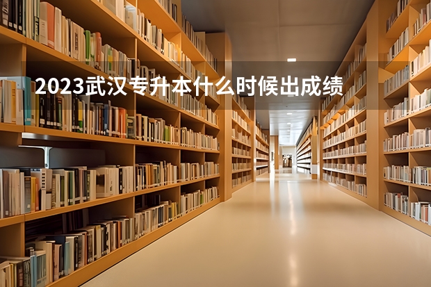 2023武汉专升本什么时候出成绩