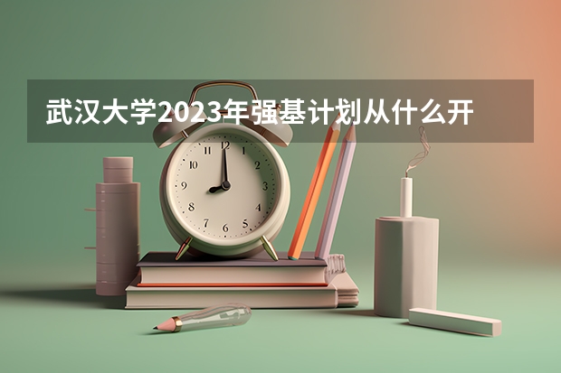 武汉大学2023年强基计划从什么开始